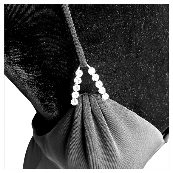 Janine of London | Women’s Rhinestone Low Back Cocktail Dress Size: Medium - Picture 6 of 14